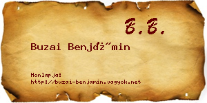 Buzai Benjámin névjegykártya